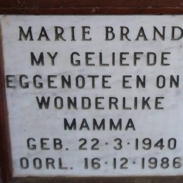 BRAND Marie 1940-1986