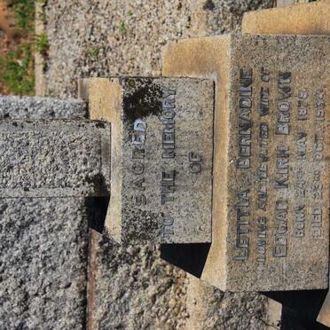 BROWN Letitia Bernadine 1878-1934