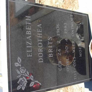 BRITS Elizabeth Dorothea 1906-1983