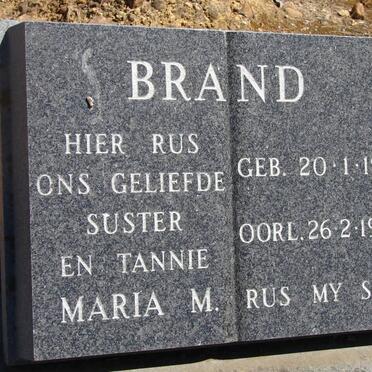 BRAND Maria M. 1916-1985