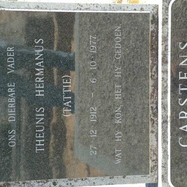 CARSTENS Theunis Hermanus 1912-1977