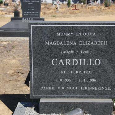 CARDILLO Magdalena Elizabeth nee FERREIRA 1935-1996
