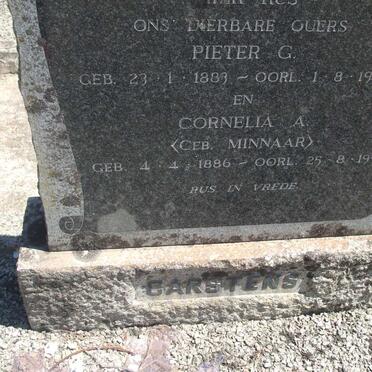 CARSTENS Pieter G. 1883-1942 &amp; Cornelia A. MINNAAR 1886-1959