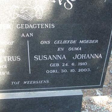 CARSTENS Johannes Petrus 1901-1971 &amp; Susanna Johanna 1910-2003