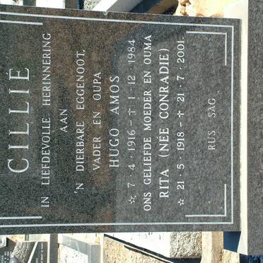 CILLIÉ Hugo Amos 1916-1984 &amp; Rita CONRADIE 1918-2001