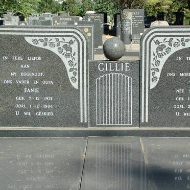 CILLIE Fanie 1921-1984 &amp; Trix SWANEPOEL 1925-2008