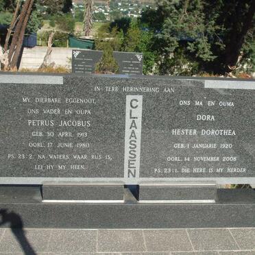 CLAASSEN Petrus Jacobus 1913-1980 &amp; Dora Hester Dorothea 1920-2008