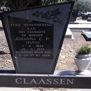 CLAASSEN Johanna C.P. 1944-1974
