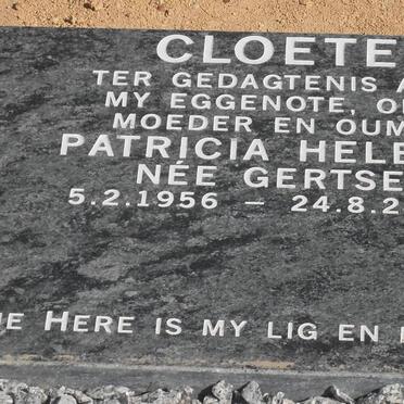 CLOETE Patricia Helena nee GERTSE 1956-2010