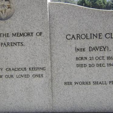 CLIFT Caroline nee DAVEY 1868-1945