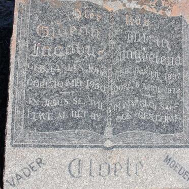 CLOETE Gideon Jacobus 1900-1950 &amp; Maria Magdalena 1897-1972