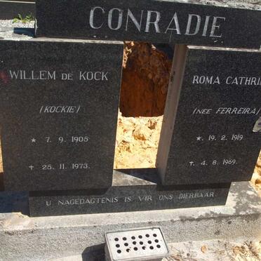 CONRADIE Willem de Kock 1905-1973 &amp; Roma Cathrine FERREIRA 1919-1969
