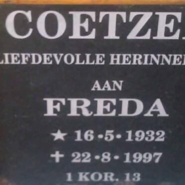 COETZER Freda 1932-1997