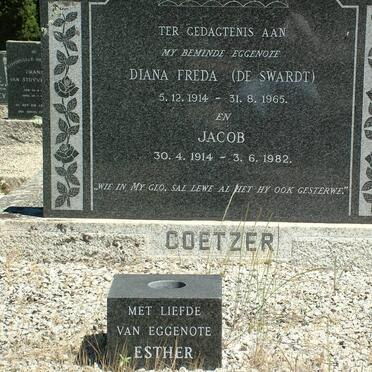 COETZER Jacob 1914-1982 &amp; Diana Freda DE SWARDT 1914-1965