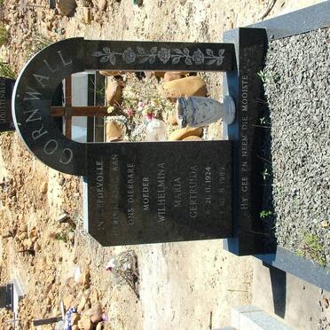 CORNWALL Wilhelmina Maria Gertruida 1924-1989