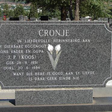 CRONJE J.P. 1931-1986