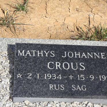 CROUS Mathys Johannes 1934-1992