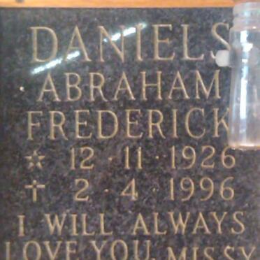 DANIELS Abraham Frederick 1926-1996