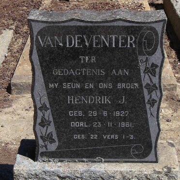 DEVENTER Hendrik J., van 1927-1961