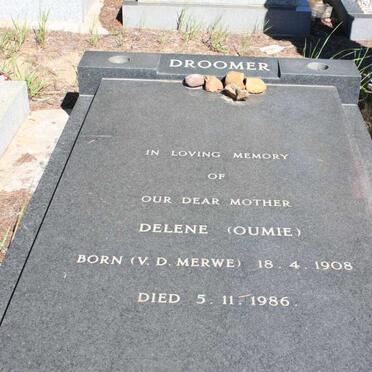 DROOMER Delene, nee V.D. MERWE 1908-1986