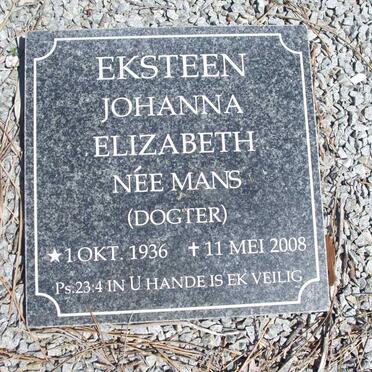 EKSTEEN Johanna Elizabeth nee MANS 1936-2008