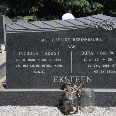 EKSTEEN Jacobus 1928-1996 &amp; Dora DU RANDT 1931-1973