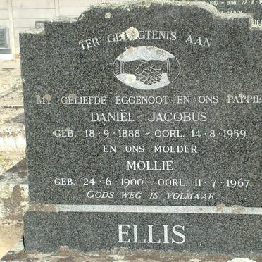 ELLIS Daniël Jacobus 1888-1959 &amp; Mollie 1900-1967