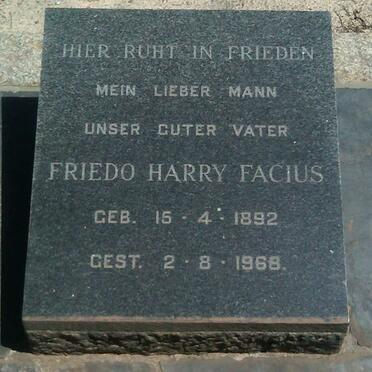 FACIUS Friedo Harry 1892-1968