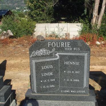 FOURIE Louis Linde 1915-1981 &amp; Hennie 1917-1988