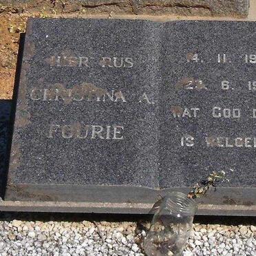 FOURIE Christina A. 1913-1971