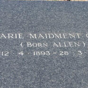 GANT Marie Maidment nee ALLEN 1893-1969