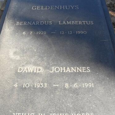 GELDENHUYS Bernardus Lambertus 1929-1990 :: GELDENHUYS Dawid Johannes 1953-1991