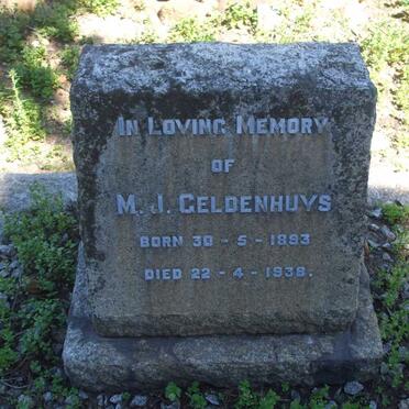GELDENHUYS M.J. 1893-1938