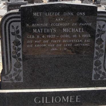 GILIOMEE Matthys Michael 1927-1955