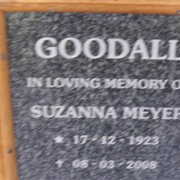 GOODALL Suzanna Meyer 1923-2008