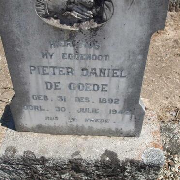 GOEDE Pieter Daniel, de 1892-1942