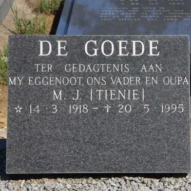GOEDE M.J., de 1918-1995