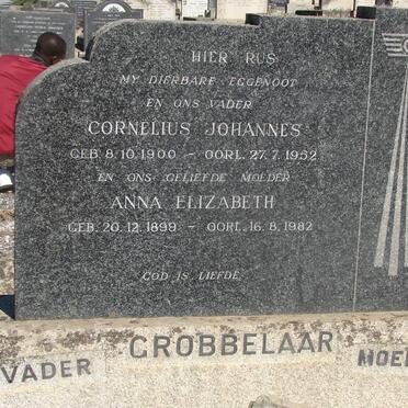 GROBBELAAR Cornelius Johannes 1900-1952 &amp; Anna Elizabeth 1899-1982