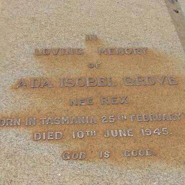 GROVE Ada Isobel nee REX 1866-1945