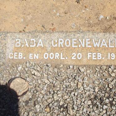 GROENEWALD Baba 1958-1958