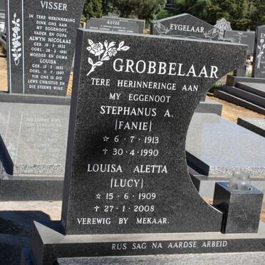 GROBBELAAR Stephanus A. 1913-1990 &amp; Louisa Aletta 1909-2008