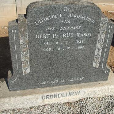 GRUNDLINGH Gert Petrus 1929-1962
