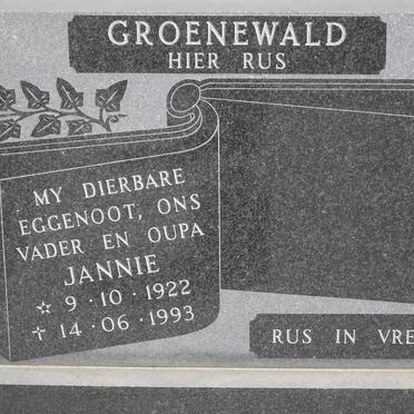 GROENEWALD Jannie 1922-1993