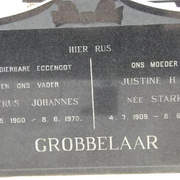 GROBBELAAR Petrus Johannes 1900-1970 &amp; Justine H.M. STARK 1909-1998