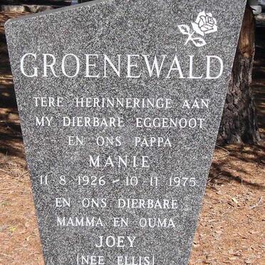 GROENEWALD Manie 1926-1975 &amp; Joey ELLIS 1925-2002