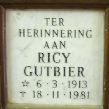 GUTBIER Ricy 1913-1981