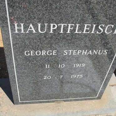 HAUPTFLEISCH George Stephanus 1919-1975
