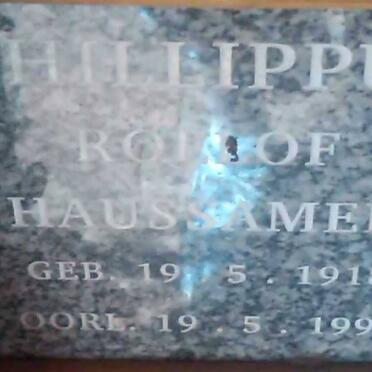 HAUSSAMER Phillippus Roelof 1918-1995