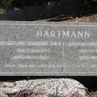 HARTMANN Jan Johannes 1906-1984 &amp; Johanna Christina -1993