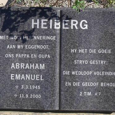 HEIBERG Abraham Emanuel 1945-2000
